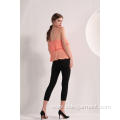 Women's Peach Color Founce Top